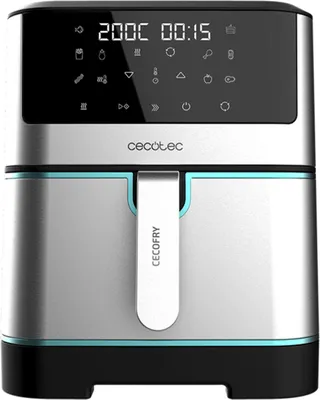 Produktbild von Cecotec Cecofry Supreme 8000, Low Fat Fritteuse, 8 l, 30 °C, 230 °C, Einzelbild, Schwarz, Edelstahl