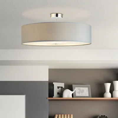 Produktbild von BRILLIANT Deckenleuchte Andria 60cm | klassische und dekorative Leuchte |  chrom/hellgrau | 3x E27 max. 60 W | IP20
