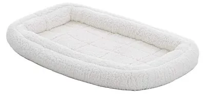 Obrázek produktu pro Měkký polštářek 56 cm, fleece, lze prát, bílý, pro malé psy