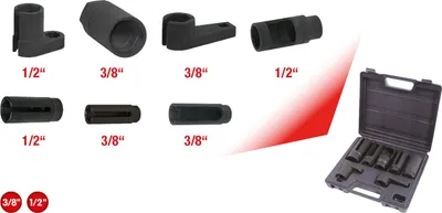 Obrázok produktu pre KS TOOLS 3/8"+1/2" Sensoren-Stecknuss-Satz 7-tlg. 150.2100