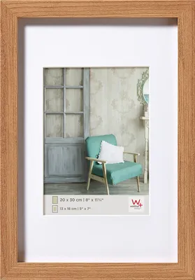 Zdjęcie produktu dla Rama drewniana Walther Stockholm buk 30x40 cm z passe-partout