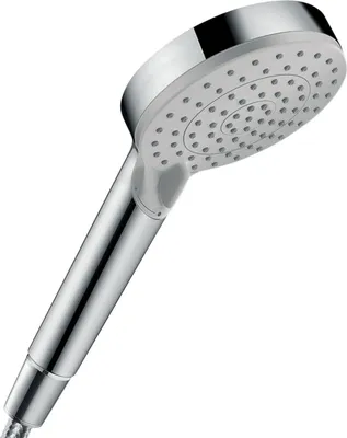 Produktbild von Wassersparender Duschkopf 5 l/min, Handbrause mit 2 Strahlarten, runde Duschbrause (100 mm), Sparduschkopf mit Antikalk-Funktion, Chrom