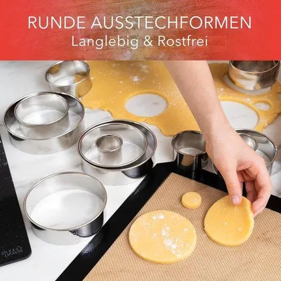 Produktbild von Famanu Ausstechformen 12 Stück - Ringe, Kekse, mit Aufbewahrungsbox
