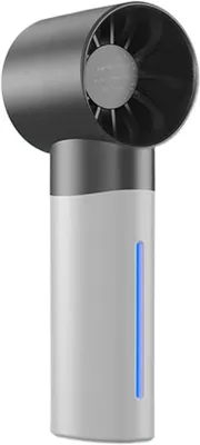 Obrázek produktu pro Ruční ventilátor, osobní ochlazovač, 5 rychlostí, přenosný ventilátor na baterii na cesty, turistiku a outdoor, 5,5 × 5,3 × 15,7 cm