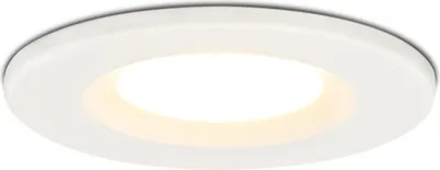 Produktbild von hoftronic LED Einbaustrahler 6W 650lm 2700K IP65 Weiß Rund Dimmbar