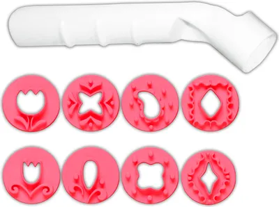 Obrázek produktu pro Sada 9 kusů vykrajítek, ergonomická rukojeť, vhodné pro fondant, marcipán, zdobení dortů a sušenek. Vykrajíčky na sušenky. Sada 8 kusů