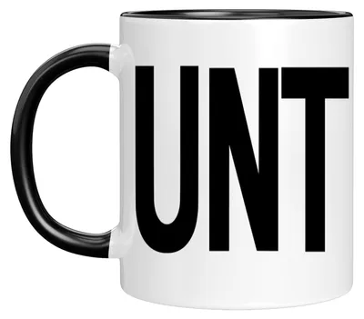Keramiktasse 11 oz mit Aufdruck, weiß, rund