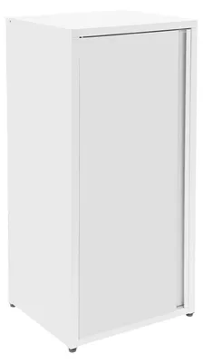 Image de Armoire de rangement - Armoire métallique - 3 étagères - Étagères réglables en hauteur - Acier laminé à froid - 10 kg par étagère - 1 porte - Blanc