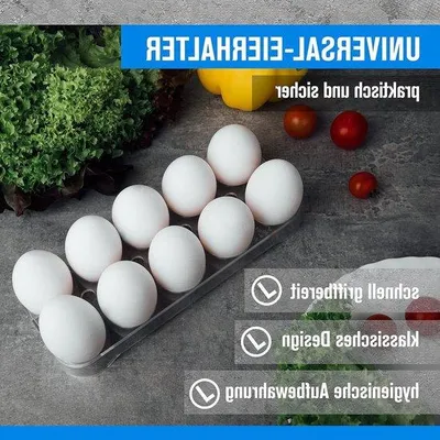 Zdjęcie produktu dla Uchwyt na jajka do lodówki, na 10 jajek, 25 x 23 x 9 cm, uniwersalny