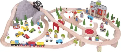 Produktbild von Bigjigs Rail Holzeisenbahn Schiene Bergstraße 112 Teile