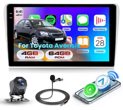 Productafbeelding van 2GB 64GB Autoradio voor Toyota Avensis 2002-2008 met 9 Inch Touchscreen, GPS, Bluetooth