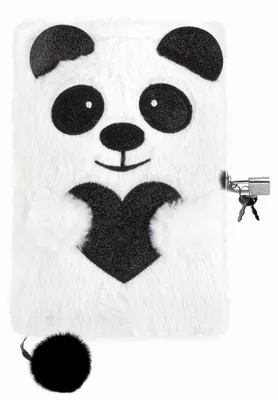 Image de Agenda en peluche avec cadenas Panda DERFORM