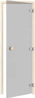 Produktbild von Saunatür Classic - Espe / Glas Grau / 80 x 200