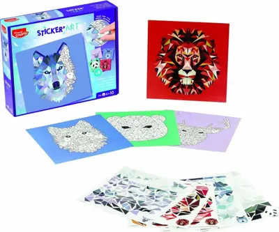 Produktbild von Maped Creativ 907055, Mehrfarbig, Tiermuster, Hirsch, Löwe, Panda, Wolf, Drinnen, 6 Jahr(e), 10 Jahr(e)