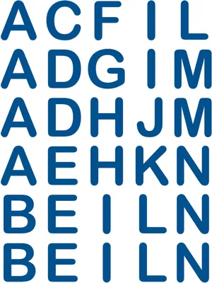 Produktbild von ROTH Bügelbuchstaben, gedruckt, A-Z, Cool Colour