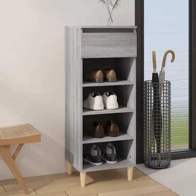 Produktbild von Schuhschrank aus Holzwerkstoff in Grau Sonoma, 40 x 36 x 105 cm
