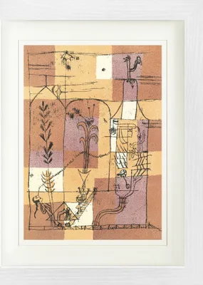 Zdjęcie produktu dla Paul Klee Oprawiony obraz z eleganckim passe-partout | Obrazy ścienne | W ramie obrazu - Scena Hoffmanowska, 1921 (40 x 30 cm)