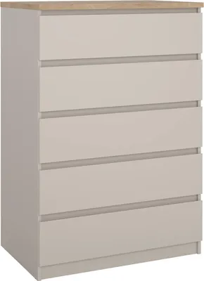 Immagine prodotto di Ansel - Cassettiera, 77x50x111h cm Beige, 5 Cassetti