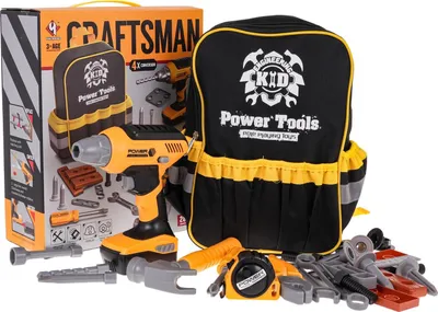 Immagine prodotto di zaino porta attrezzi KIT fai da te + trapano per bambini