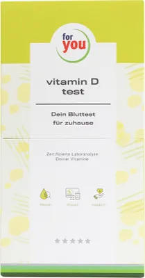 A product box for a vitamin D test kit.