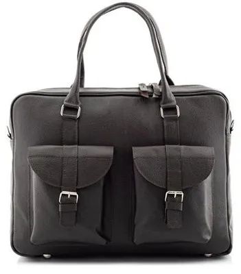 Produktbild von Braun Leder Laptoptasche für 15,6 Zoll Laptop, Businesstasche, Arbeitstasche, Umhängetasche – Belveder BVL92
