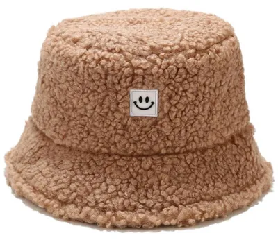Zdjęcie produktu dla Czapka rybacka damska, pluszowa, zimowa, miękka, typu bucket hat, ciepła, z sztucznego futra, kolor khaki, rozmiar 58
