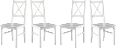 Image de Chaise de salle à manger 4x "NILO 10 D", blanc