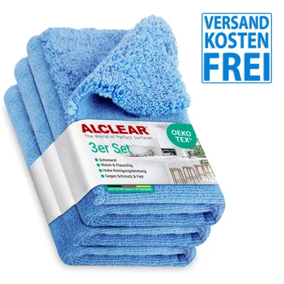 Produktbild von ALCLEAR 820203K_3 Mikrofaser Küchentücher für Hochglanzküchen Küchenreiniger