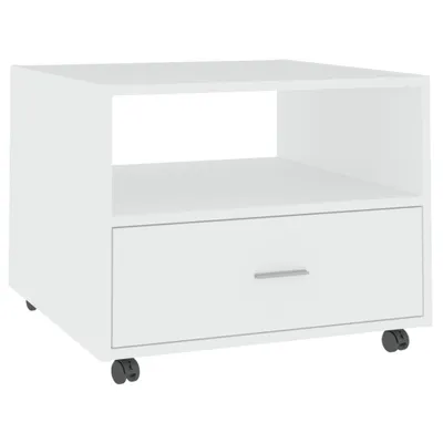 Immagine prodotto di vidaXL Tavolino da salotto bianco 55x55x40 cm in materiale derivato dal legno
