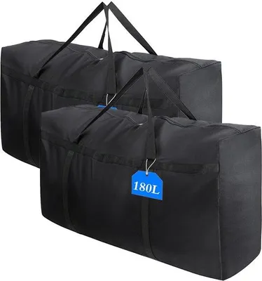 Produktbild von Taschen für Alltagsgebrauch - 2 Stück wasserdichte Jumbotaschen mit Reißverschluss, 180L Fassungsvermögen