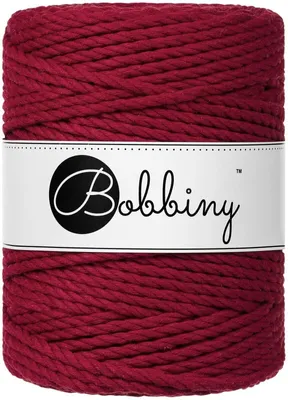 Obrázek produktu pro Bobbiny 3PLY Macramé Rope 5 mm 100 m Red Velvet Šňůra