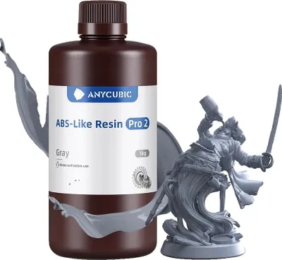 Immagine prodotto di resina 3D, sensibilità UV di alta precisione, compatibile con stampanti LCD e DLP, grigio da 10 kg