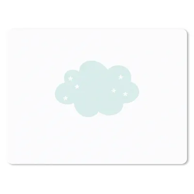 Produktbild von MuchoWow® Mauspad Mousepad Wolke - Sterne - Pastell - Kinder - Baby 23x19 cm - Mousepads - Maus Mat - Pad - Mausunterlage - Schreibtischunterlage - Mauspad