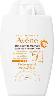 Immagine prodotto di Avène Creme Avène Solaires Gamme Blanche 100% Minérale Fluide Minérale SPF50+ 40ml