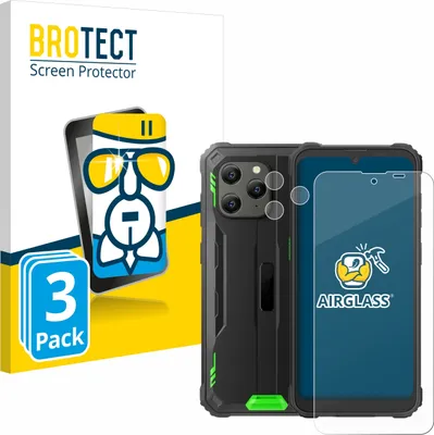 Produktbild von 3x BROTECT Schutzglas für Blackview BV5300 Plus (Display+Kamera) Schutzfolie Panzer Folie Glas Display Schutz klar