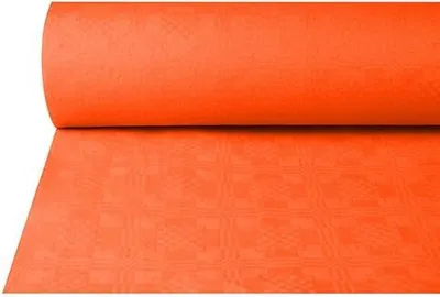 Produktbild von Papstar Papiertischtuch mit Damastprägung 50 m x 1 m terracotta, 4 x 1 Rolle