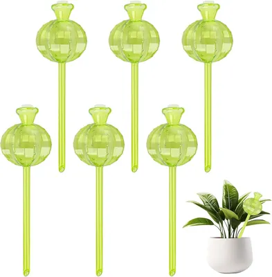 Image de Boules d'arrosage automatiques, 150 ml, lot de 6, pour plantes d'intérieur et plantes en pot