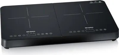 Image de Plaque de cuisson posable SEVERIN, 2 foyers, 3400W, 10 niveaux de puissance, DK9194