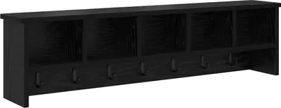 Image de vidaXL Table de chevet murale, aspect chêne noir, 100 x 16 x 26 cm