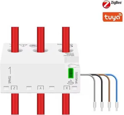 Obrázok produktu pre Trojfázový obojsmerný elektromer Zigbee - 63A, 110V-240V, Tuya