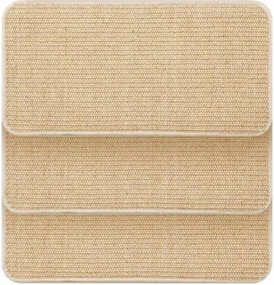 Immagine prodotto di Tappetino tiragraffi in 3 pezzi, sisal, 50 x 25 cm, tappetino tiragraffi da parete, resistente ai graffi e con protezione anti-graffio, durevole e antiscivolo, protegge la parete dei mobili