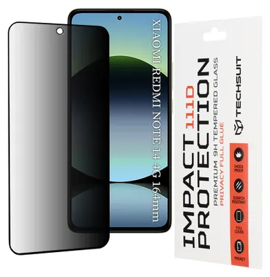 Obrázek produktu pro Techsuit Anti-Spy Ochranné Sklo pro Xiaomi Redmi Note 14 4G - Černé KP36992
