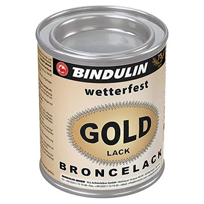 Produktbild von Gold Lack 125ml wetterfest von Bindulin