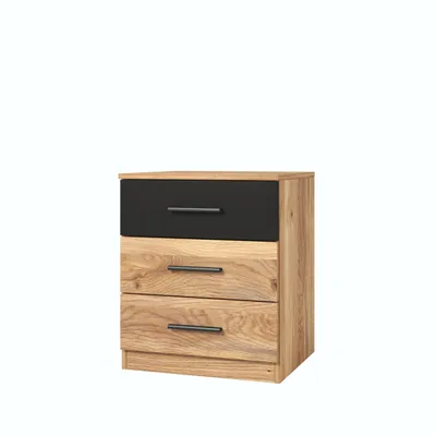 Immagine prodotto di Comodino CROWEL - rovere mauvella / nero