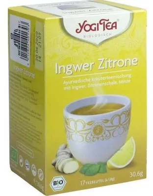Zdjęcie produktu dla Yogi Tea Ginger Lemon Organiczna torebka filtrująca 17X1,8 g