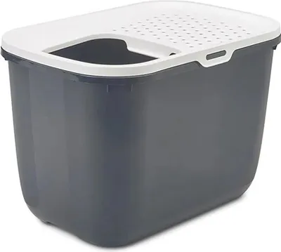 Obrázok produktu pre Savic Hop In, Mačka, Zvieracia toaleta s vrchným vstupom, Šedá, Biela, spona, 585 mm, 390 mm