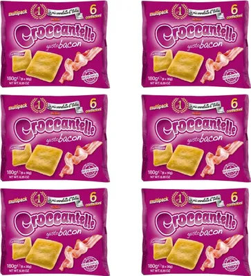 Produktbild von 6x Croccantelle Gusto Bacon Speck multipack 210 g aus italien