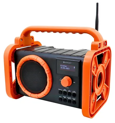Zdjęcie produktu dla DAB80OR Radio budowlane DAB+ Bluetooth akumulator IP44 bryzgoszczelność