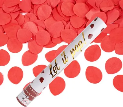Produktbild von Rote Rosenblüten-Shooting-Tube für Hochzeiten, 40 cm