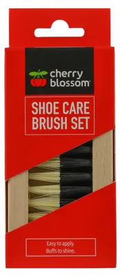 Produktbild von Schuhpflege Bürsten Set, 3-teilig, für verschiedene Schuhmaterialien, Reinigung und Pflege